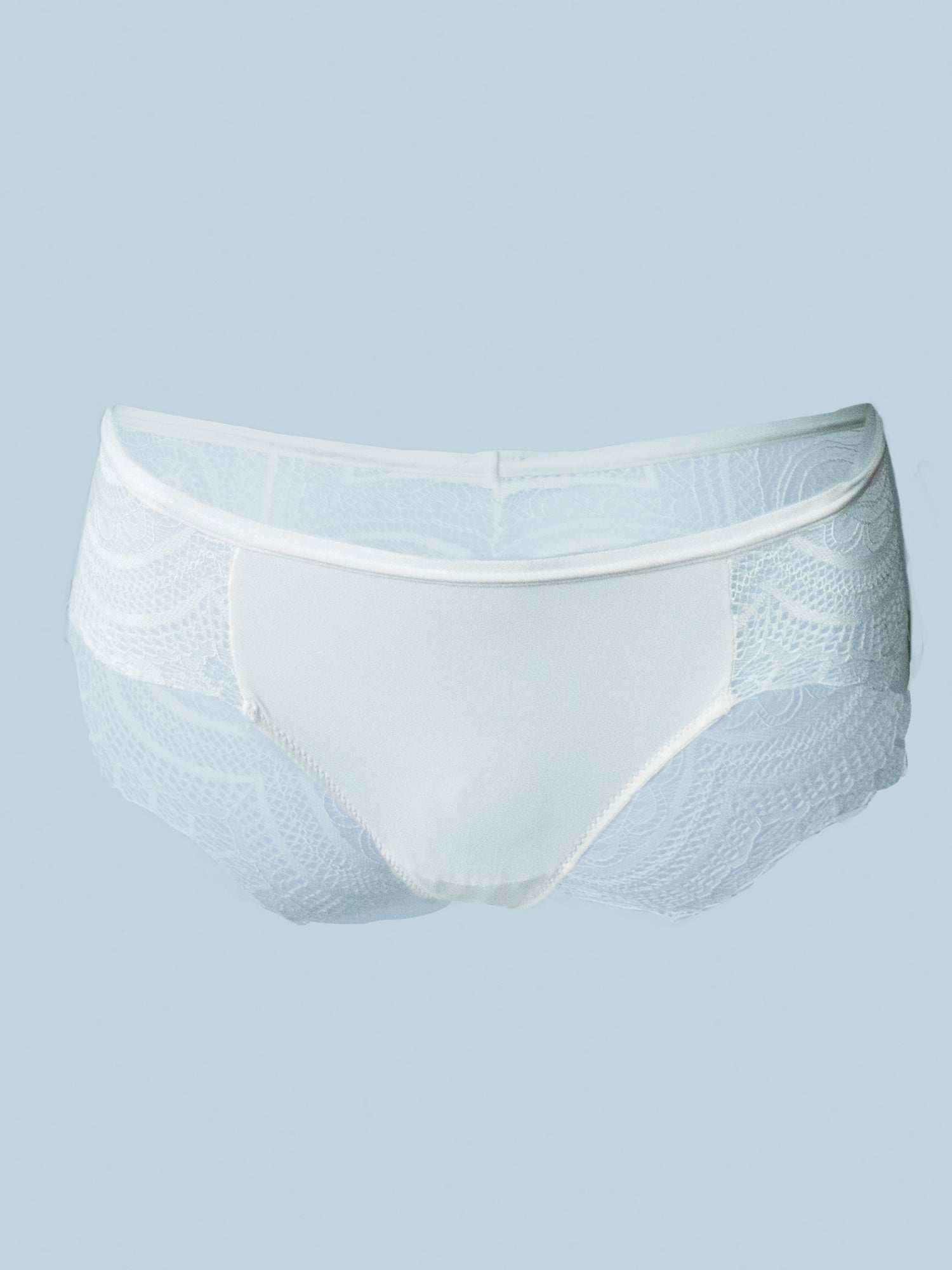 EDGED LACE BRALETTE SET, WHITE