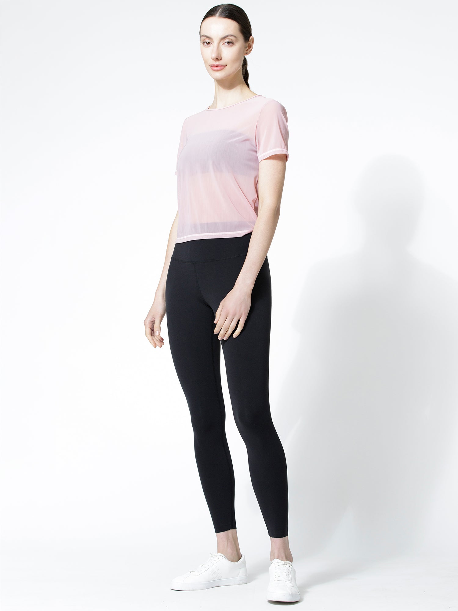MESH TWIST TEE, BLUSH MESH