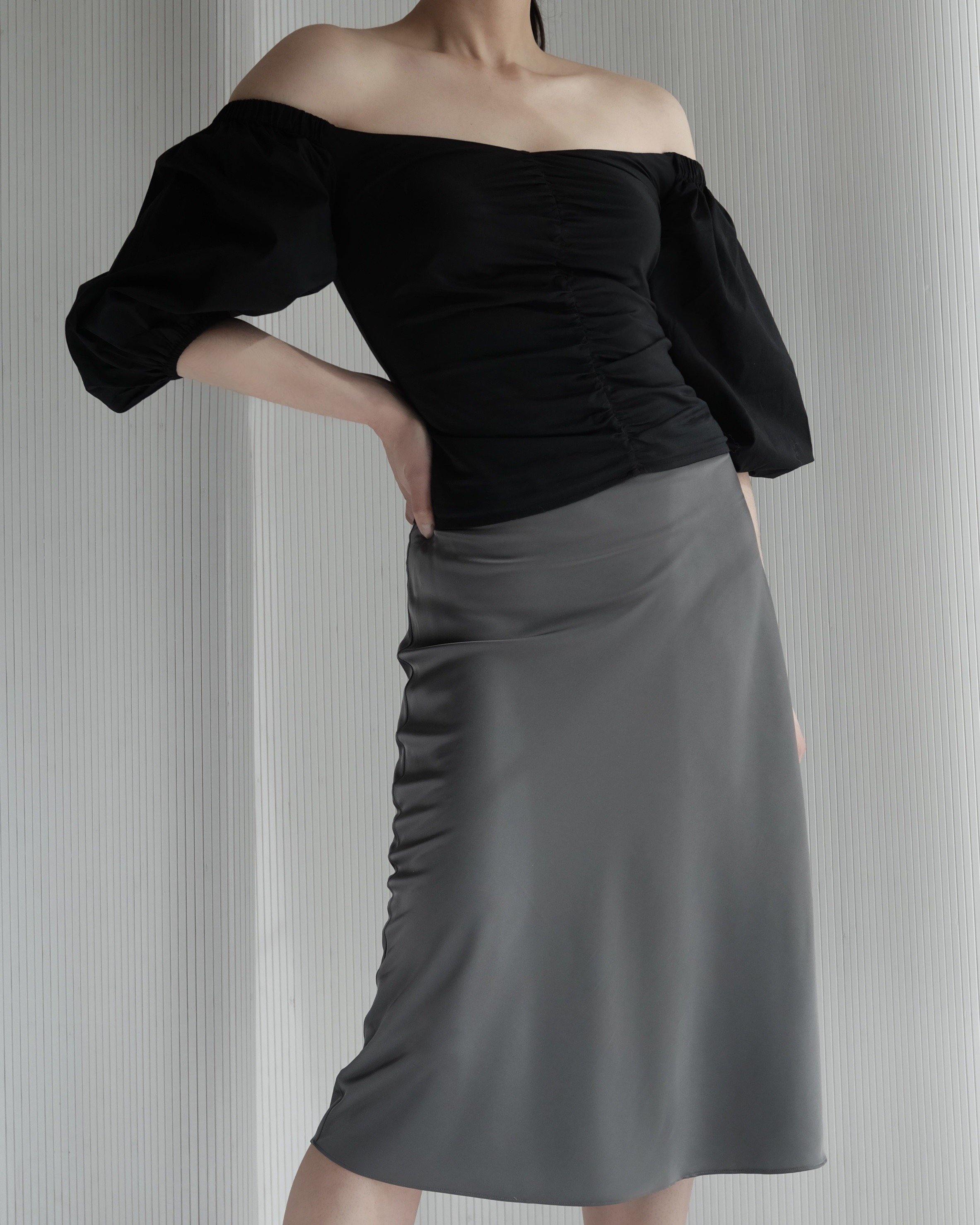 Dakota Satin Slip Skirt - souvikdeysample