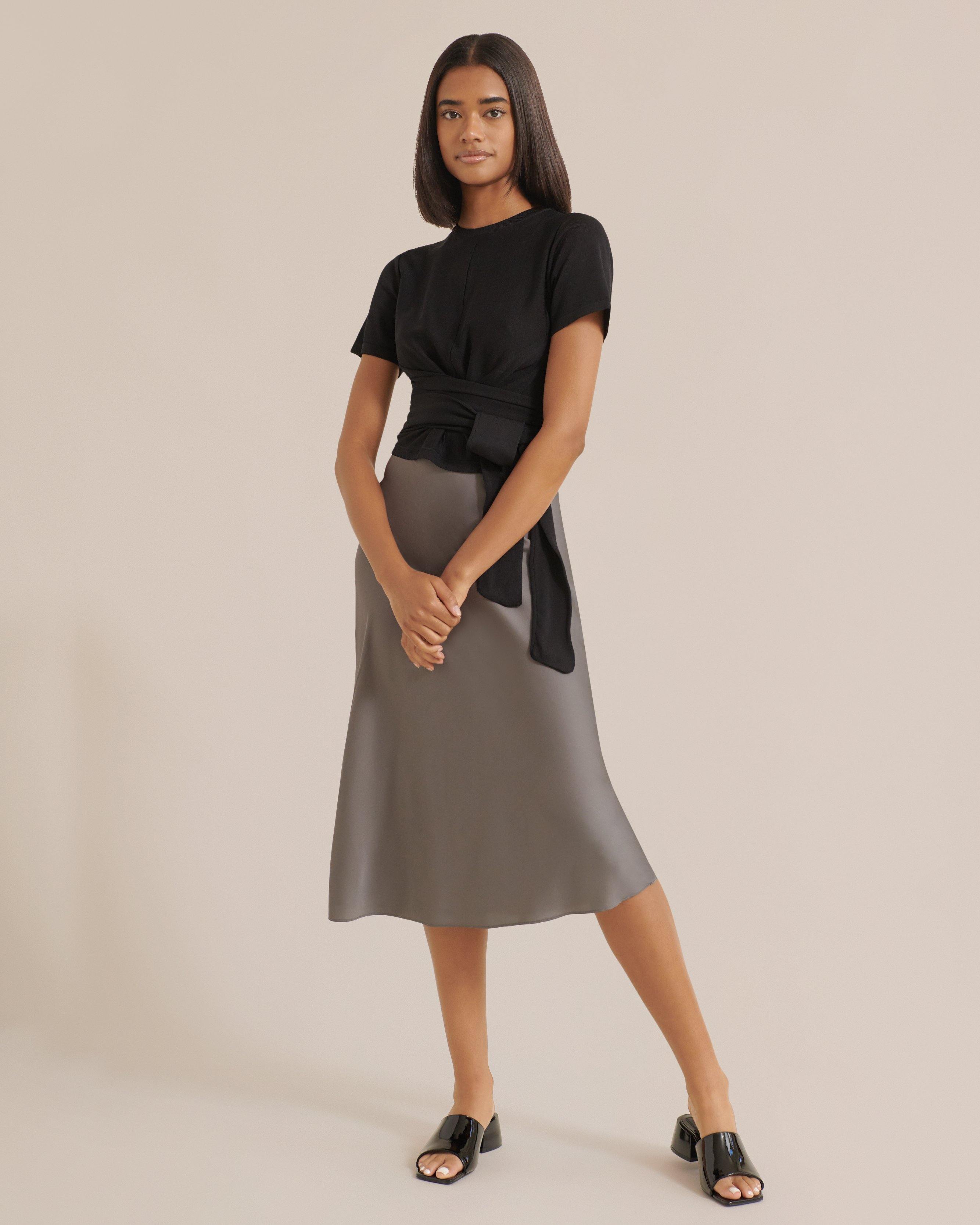 Dakota Satin Slip Skirt - souvikdeysample