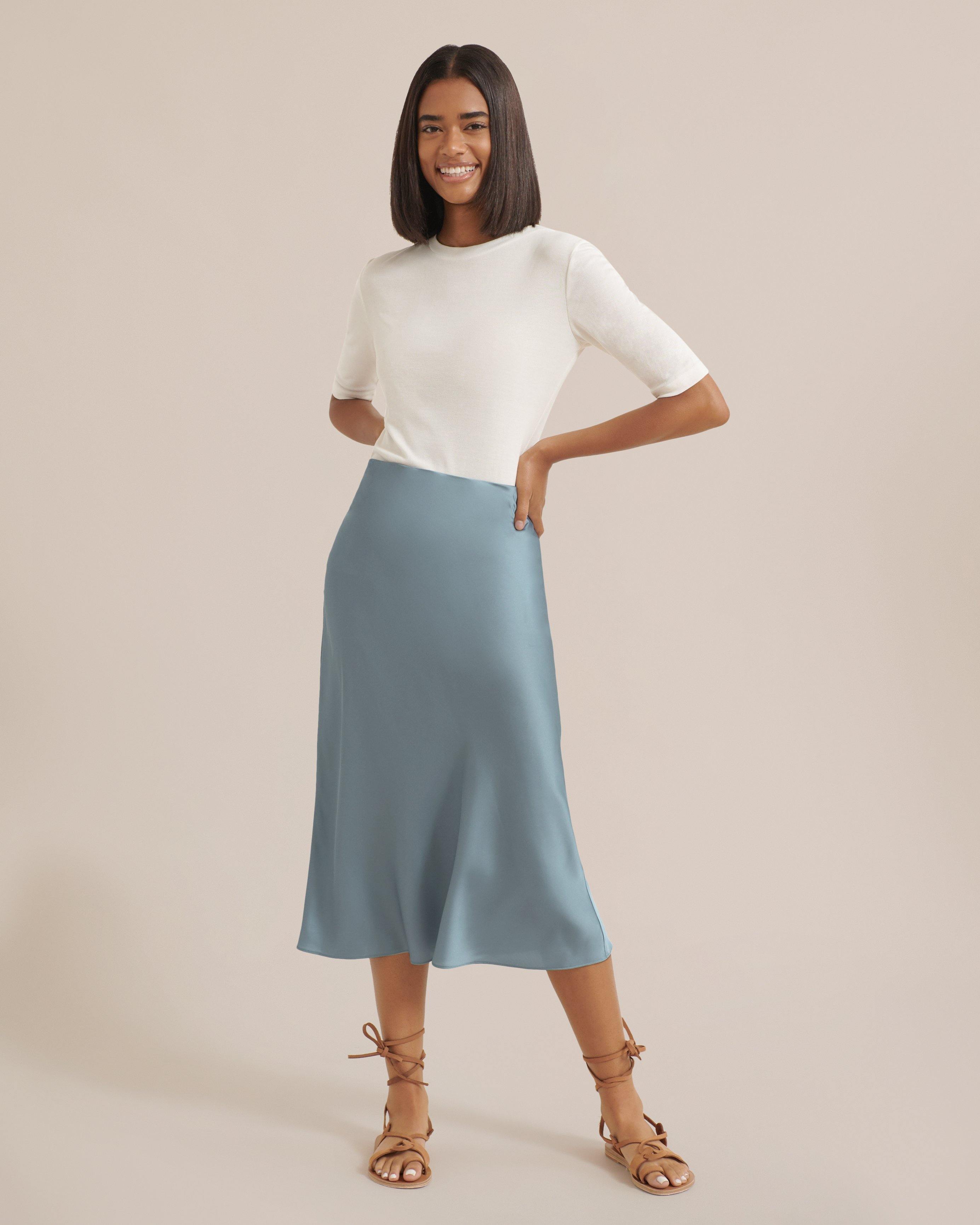 Dakota Satin Slip Skirt - souvikdeysample