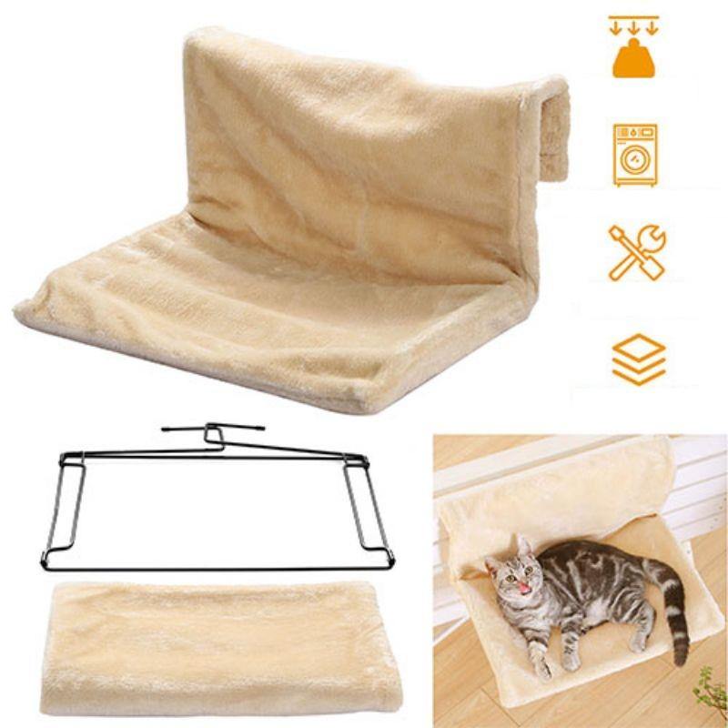 Cat Radiator Bed Pet Hammock Washable Removable Mat with Metal Frame - souvikdeysample