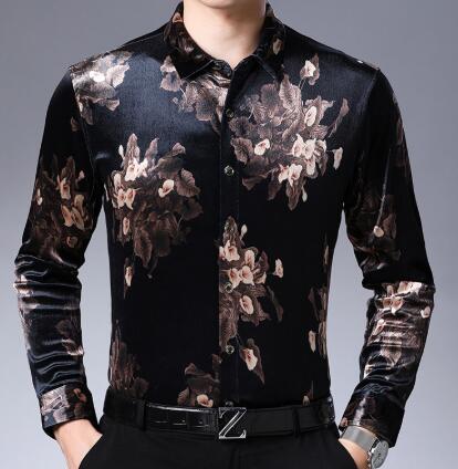 Velvet Shirts Mens