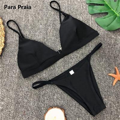 9 Colors Solid Bikini Set 2019 Sexy Push Up Swimwear Women Brazilian Swimsuit Low Waist Biquini Halter Two Pieces Bathing Suit - souvikdeysample