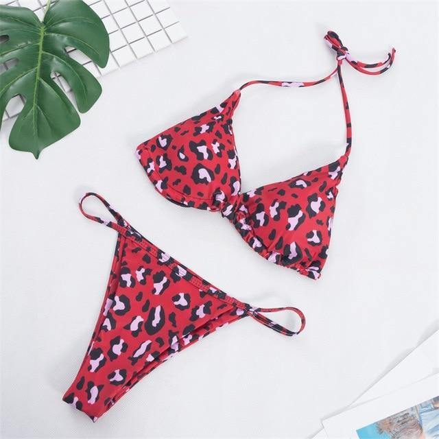 9 Colors Solid Bikini Set 2019 Sexy Push Up Swimwear Women Brazilian Swimsuit Low Waist Biquini Halter Two Pieces Bathing Suit - souvikdeysample
