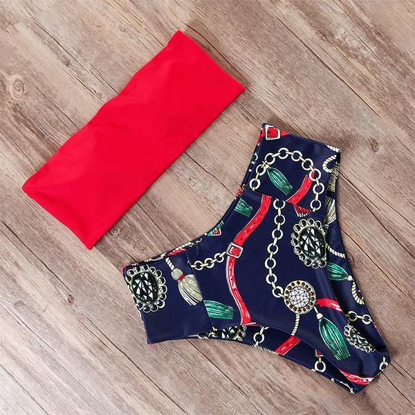 RUUHEE Bandage Bikini Swimwear Women Swimsuit High Waist Bikini Set 2020 Bathing Suit Push Up Maillot De Bain Femme Beachwear - souvikdeysample