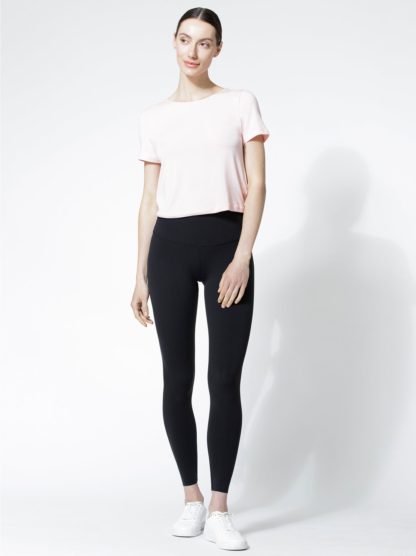 MODAL TWIST TEE, BALLET PINK