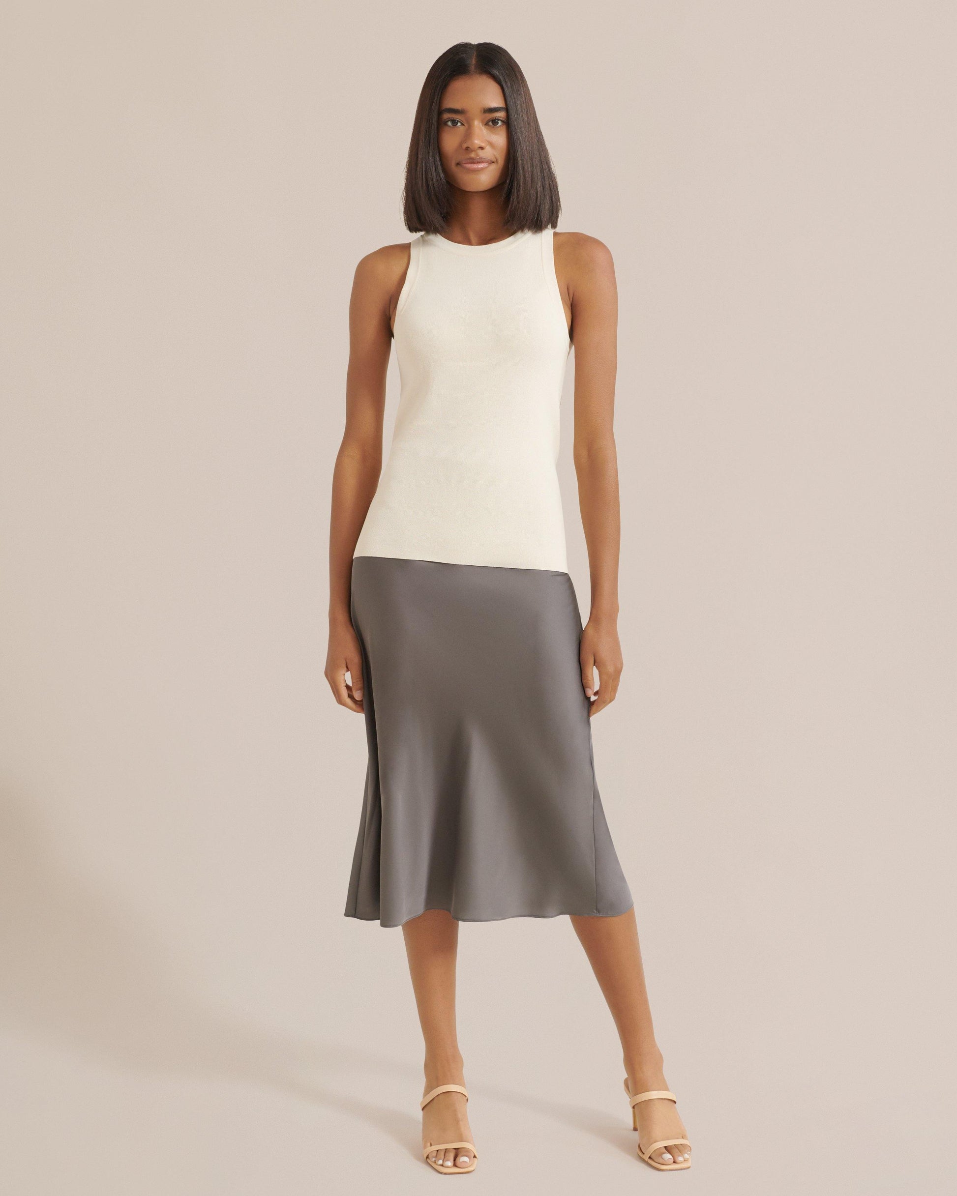 Dakota Satin Slip Skirt - souvikdeysample