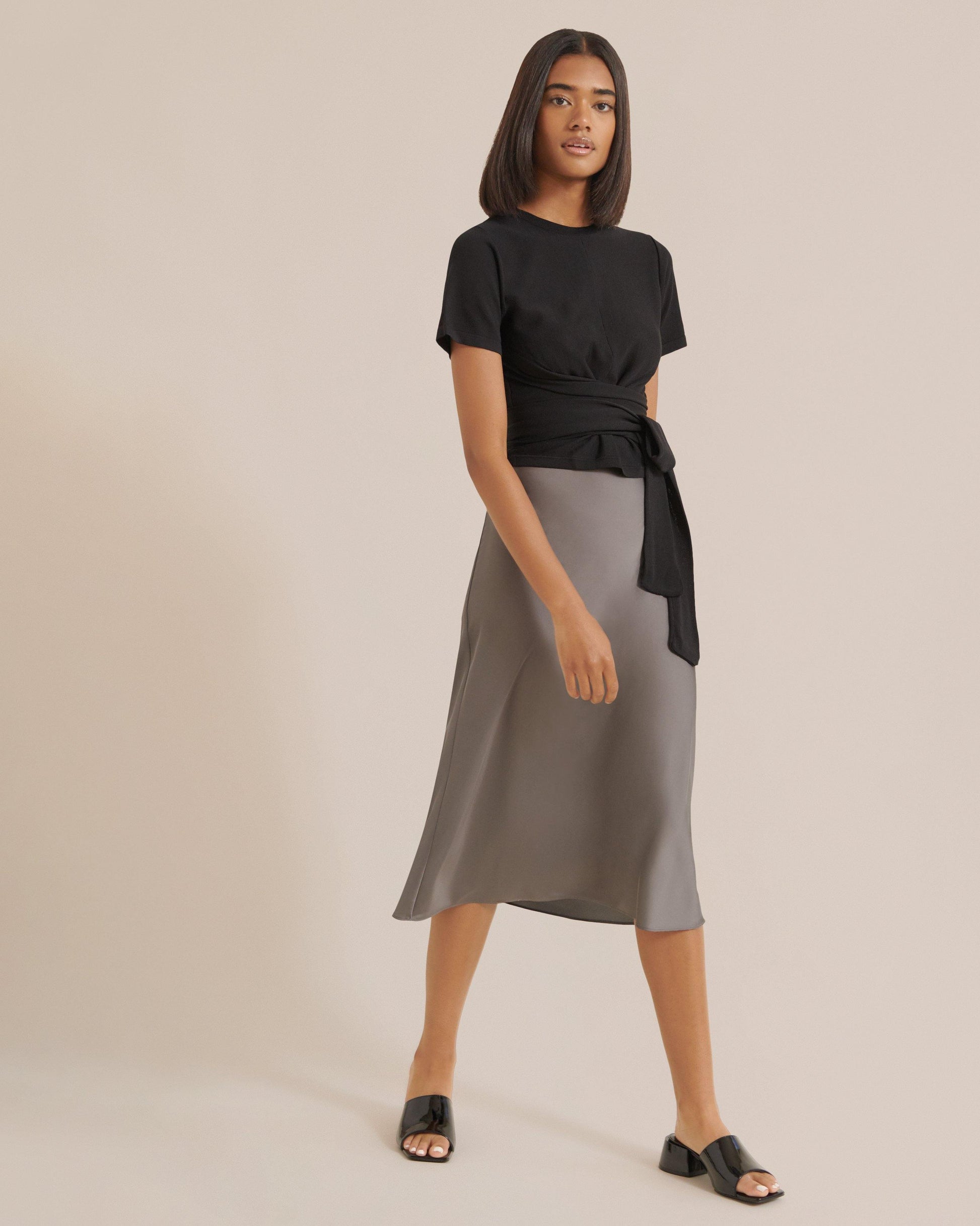 Dakota Satin Slip Skirt - souvikdeysample
