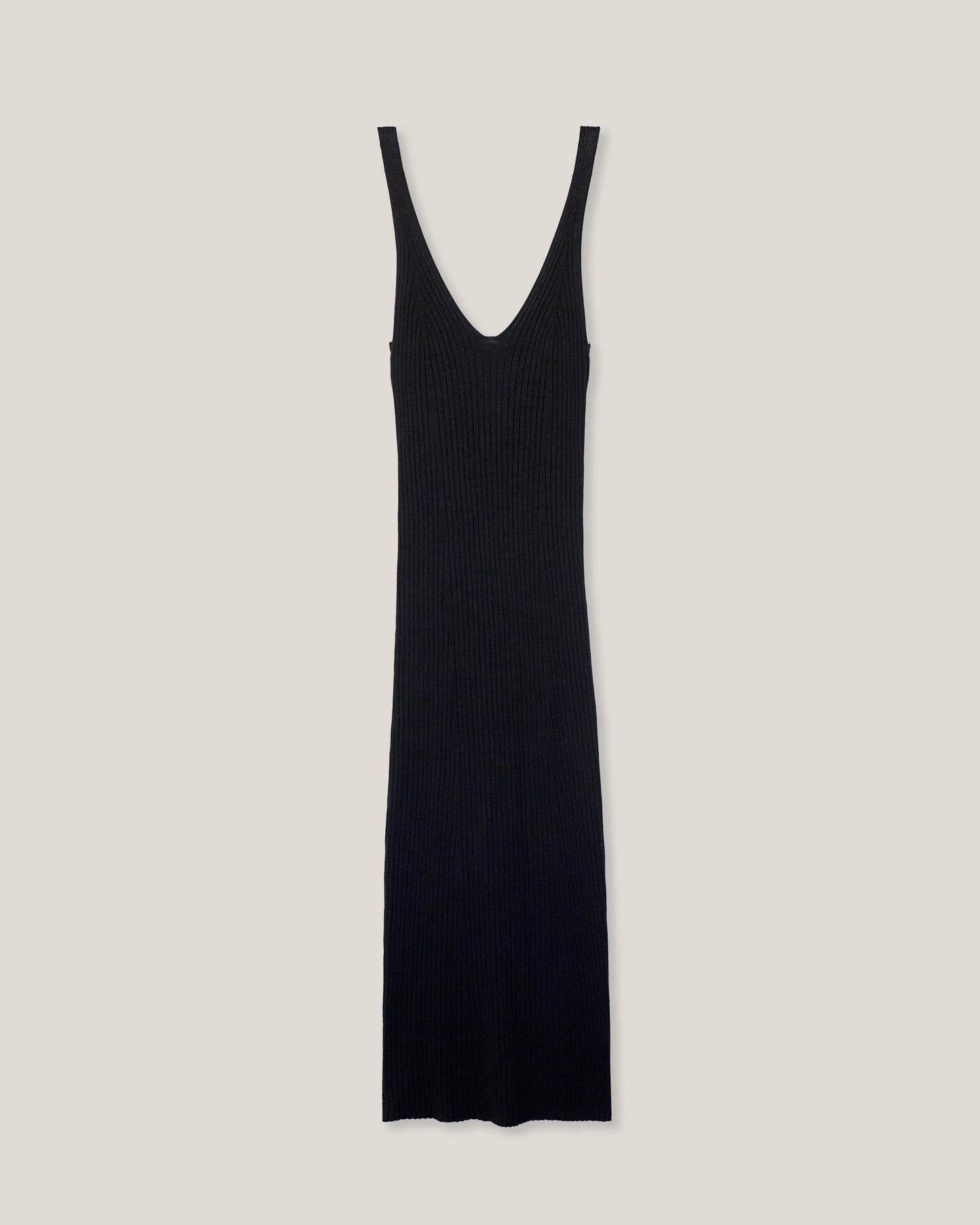 Teja V-Neck Ribbed Dress - souvikdeysample
