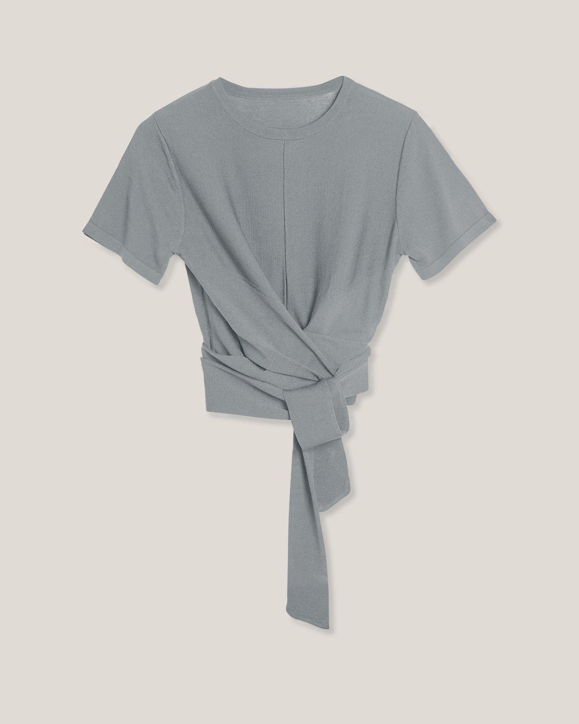 Jude Short-Sleeve Wrap Blouse - souvikdeysample