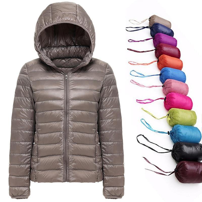 2019 New Brand 90% White Duck Down Jacket Women Autumn Winter Warm Coat Lady Ultralight Duck Down Jacket Female Windproof Parka - souvikdeysample