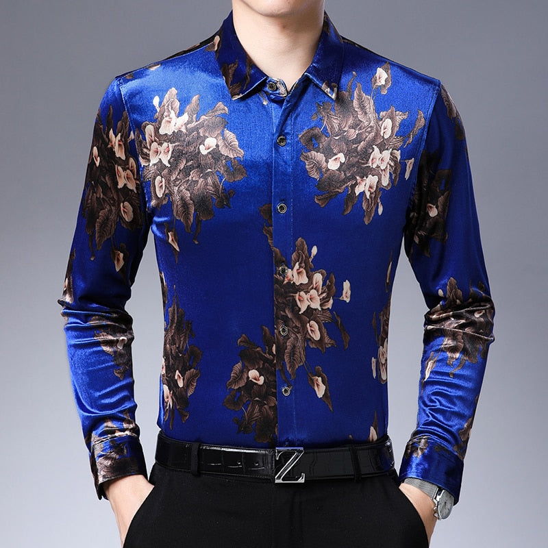 Velvet Shirts Mens