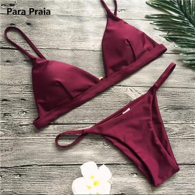 9 Colors Solid Bikini Set 2019 Sexy Push Up Swimwear Women Brazilian Swimsuit Low Waist Biquini Halter Two Pieces Bathing Suit - souvikdeysample