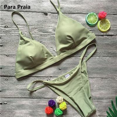 9 Colors Solid Bikini Set 2019 Sexy Push Up Swimwear Women Brazilian Swimsuit Low Waist Biquini Halter Two Pieces Bathing Suit - souvikdeysample