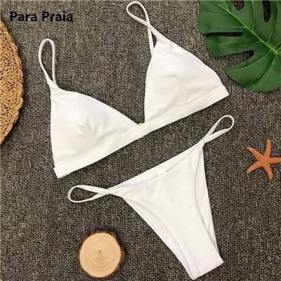 9 Colors Solid Bikini Set 2019 Sexy Push Up Swimwear Women Brazilian Swimsuit Low Waist Biquini Halter Two Pieces Bathing Suit - souvikdeysample