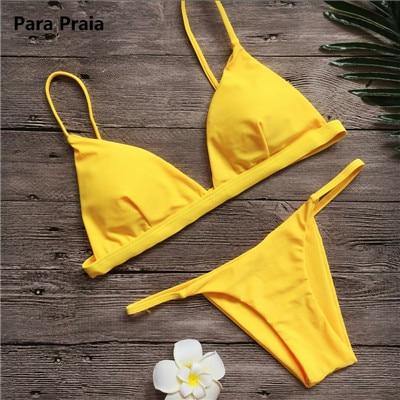 9 Colors Solid Bikini Set 2019 Sexy Push Up Swimwear Women Brazilian Swimsuit Low Waist Biquini Halter Two Pieces Bathing Suit - souvikdeysample