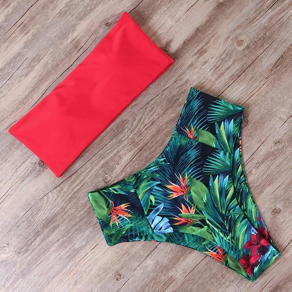 RUUHEE Bandage Bikini Swimwear Women Swimsuit High Waist Bikini Set 2020 Bathing Suit Push Up Maillot De Bain Femme Beachwear - souvikdeysample