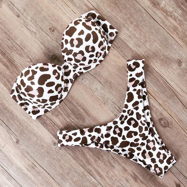 RUUHEE Bikini Swimwear Women Swimsuit 2020 Leopard Brazilian Bikini Set Push Up Bathing Suit Female Summer Beach Wear Biquini - souvikdeysample