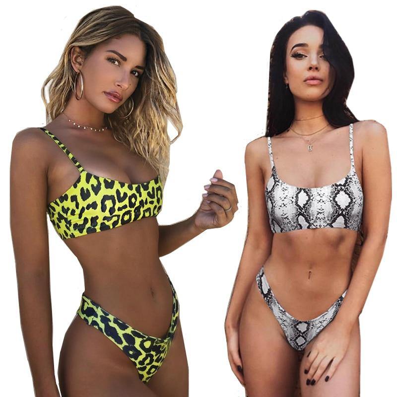 Snakeskin Bikini Women Swimwear Leopard Bikinis Sexy Biquini Swim Suit Push Up Swimsuit Female Beachwear Swimming Bikini Women - souvikdeysample